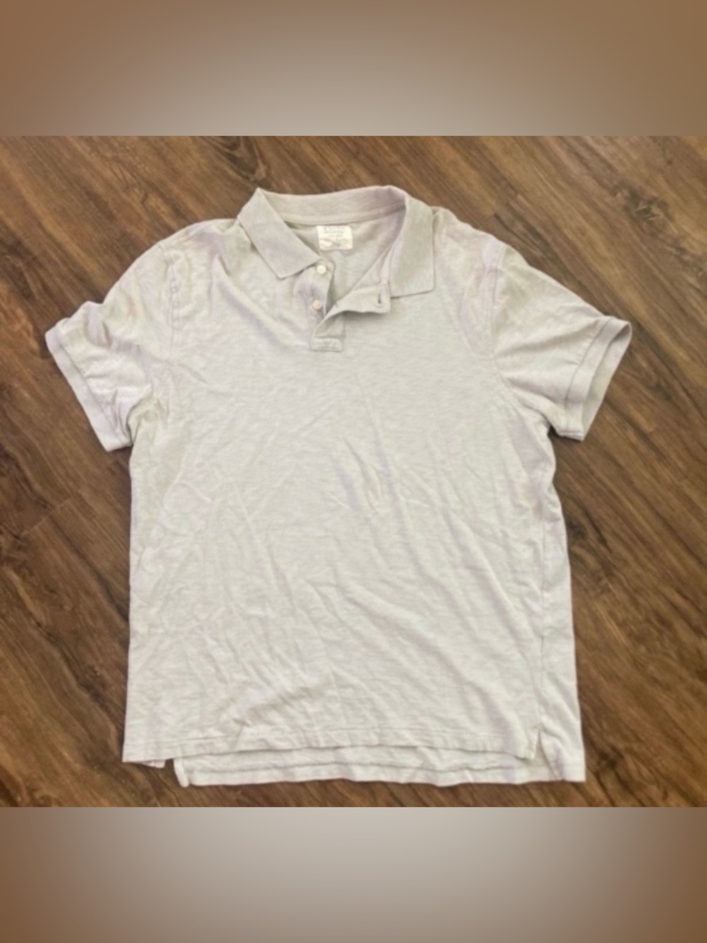 J. Crew Light Gray Polo Shirt Cotton Size Large Summer Casual
